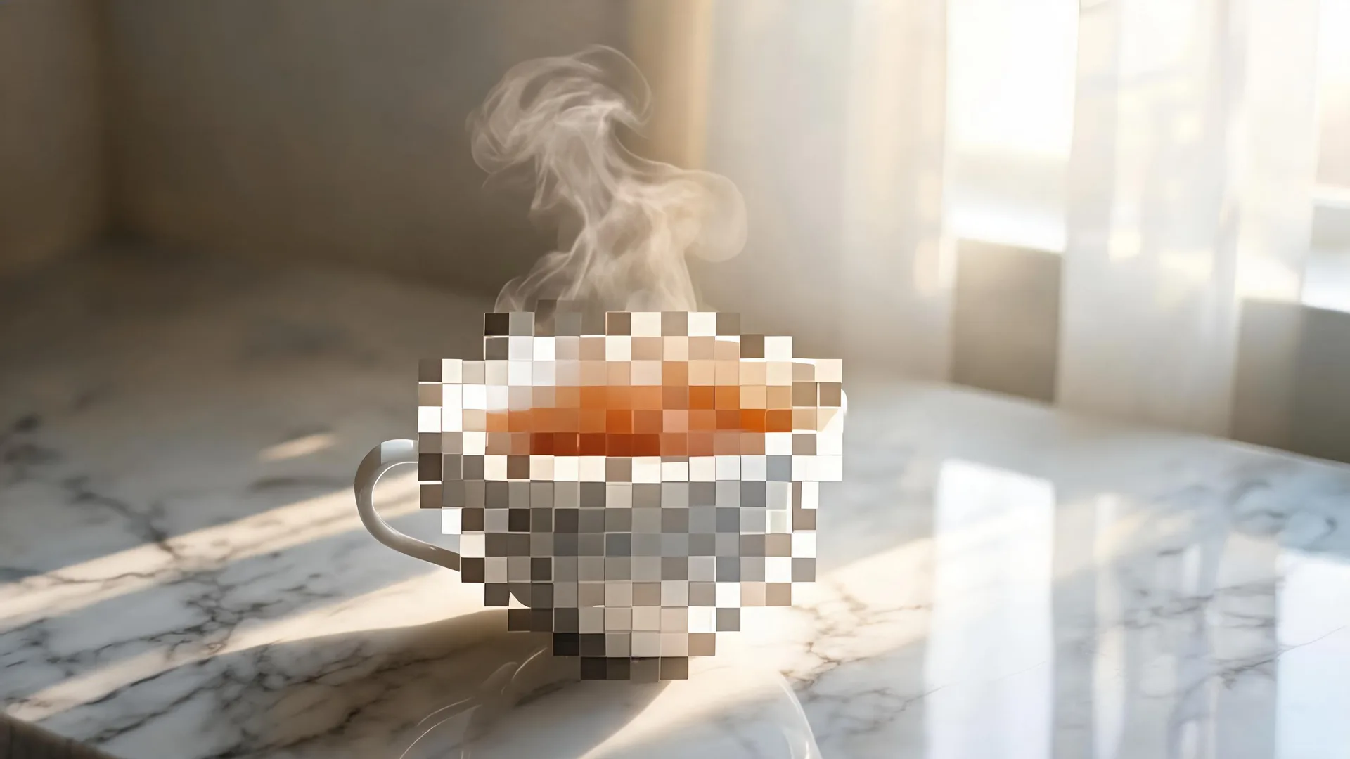 A teacup obscured by mosaic pixelation and a FLAGGED BY FILTER overlay