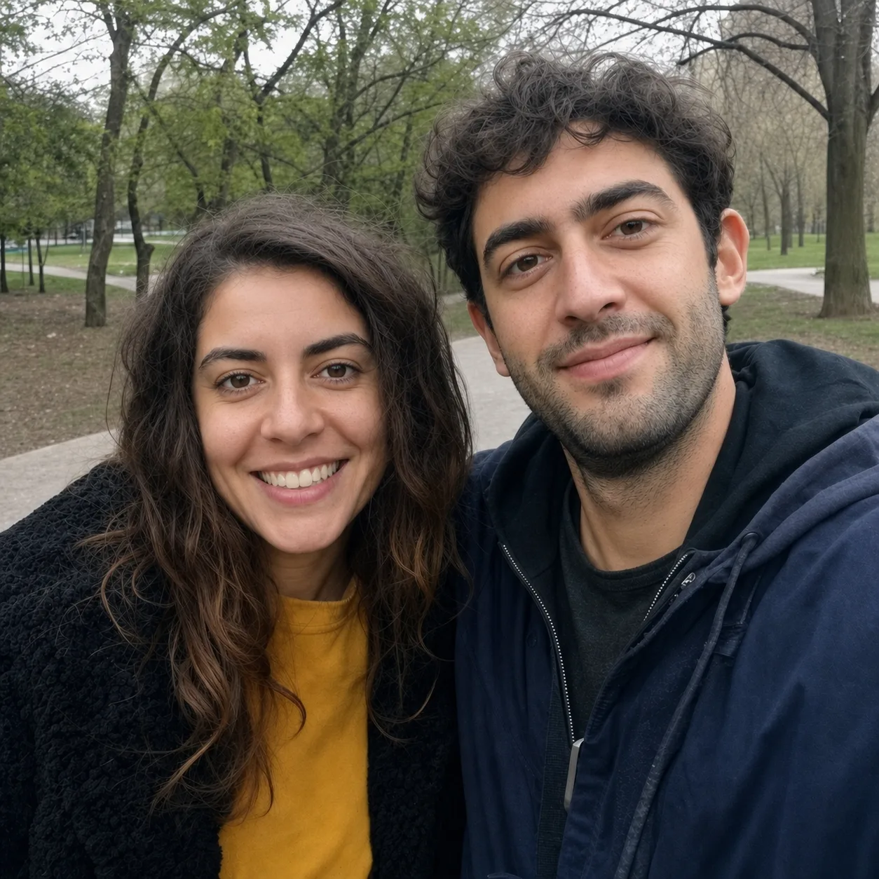 After edit: the park portrait with the woman's eyes open